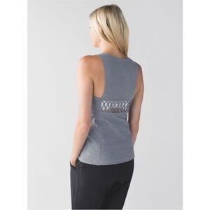 Lululemon Athletica Sweaty Or Not Tank Top Luxtreme Heathered Slate Grey
